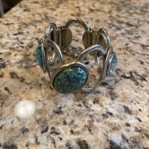 Gold and Blue Artisanal Bracelet